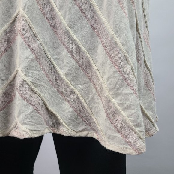 LANE Bryant Cream Pink Cotton Metallic Sleeveless Top Size 28 - Picture 10 of 15